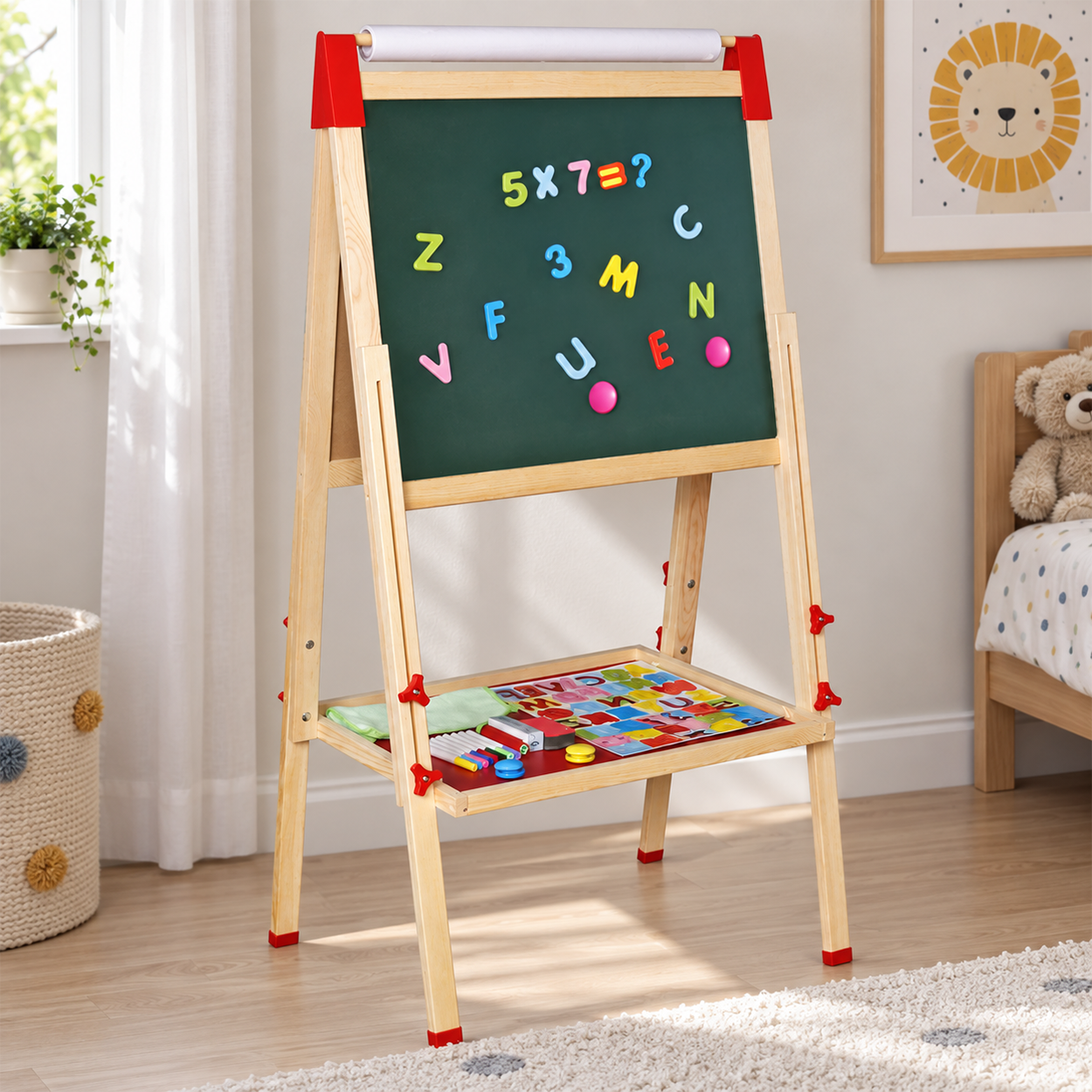 Multifunctioneel houten schoolbord
